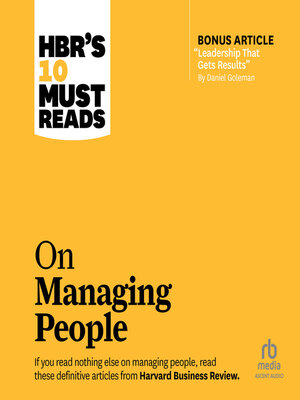 cover image of HBR's 10 Must Reads on Managing People